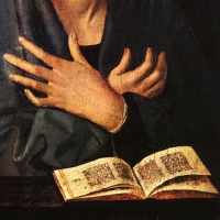 Antonello da Messina, Vergine Annunciata, huile sur panneau de noyer, 1475-1476, Munich, Alte Pinakothek