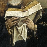 Robert Campin, ôleo/tabla, 1418-9, Madrid, Museo Nacional del Prado.