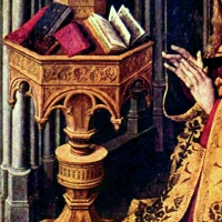 Barthelemy d'Eyck, Maître de l'Annonciation d'Aix. Triptyque de l'Annonciation, 1443-1445, peinture sur bois, Aix-en-Provence, église de la Madeleine