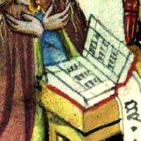 Speculum humanae salvationis. 1400-50.  , København, Kongelige Bibliotek. GKS 80 2º, fol. 15