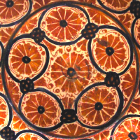 Décor d'oranges naranjas. Céramique, levant espagnol, milieu du XVe