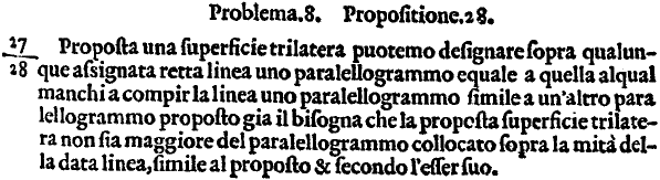 diligentemente rassettato e alla integrità ridottoper il degno professore di tal scientie Nicolò Tartalea. Con una ampla espositione dello istesso tradottore di nuovo aggionta. 1565.