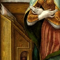 Carlo Crivelli, Egg tempera and oil on canvas transferred from wood, 1486, London, National Gallery.