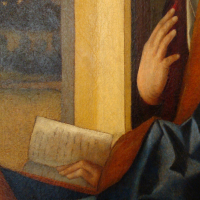 Giovanni Bellini, L'Angelo annunciante e la Vergine Annunciata. 1500. Galleria dell'Accademia.Venezia 2009