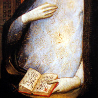Maestro della Madonna Straus, tempera su tavola, 1390-1395, fondo oro, Galleria dell'Accademia, Firenze
